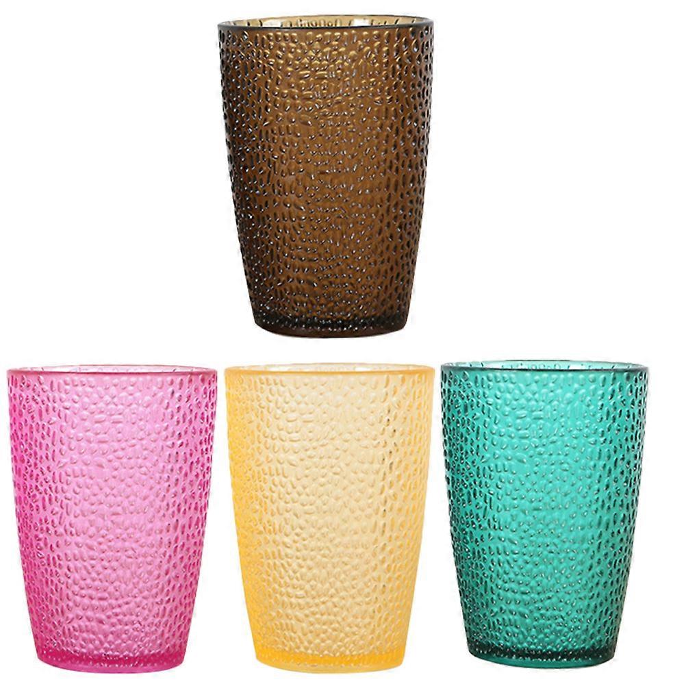 Juice Cup Beverage Cup Acrylic Cups Suitable For Picnic Outdoor Activities Party Thick Bottom 4Pcs