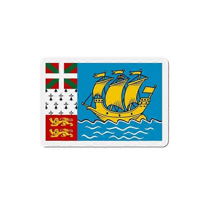 "Saint Pierre and Miquelon Flag Magnet - Multicolored - 6 cm - 50 pieces - Synthetic resin"