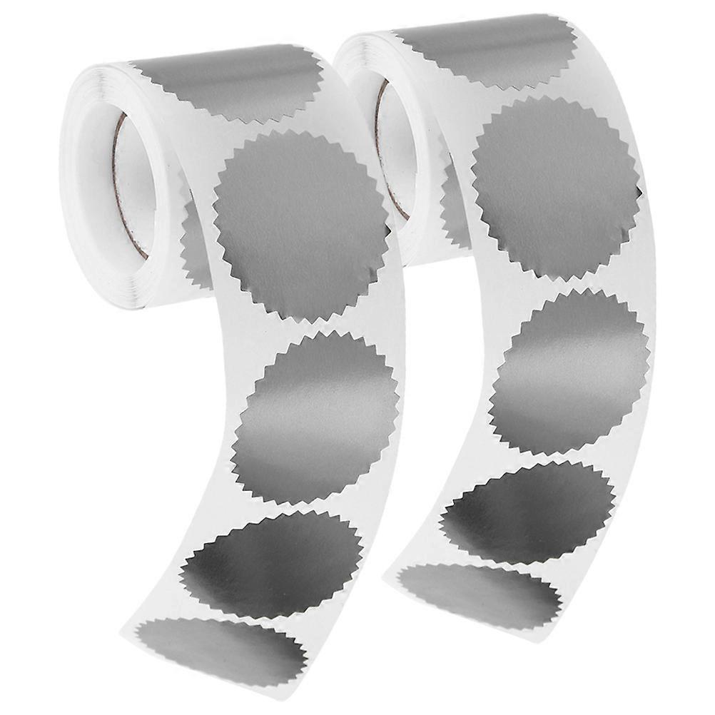 Stickers Seals Round Shape Paper Material Versatile Use Honor Ceremonies Employment Recognition 2 Rolls