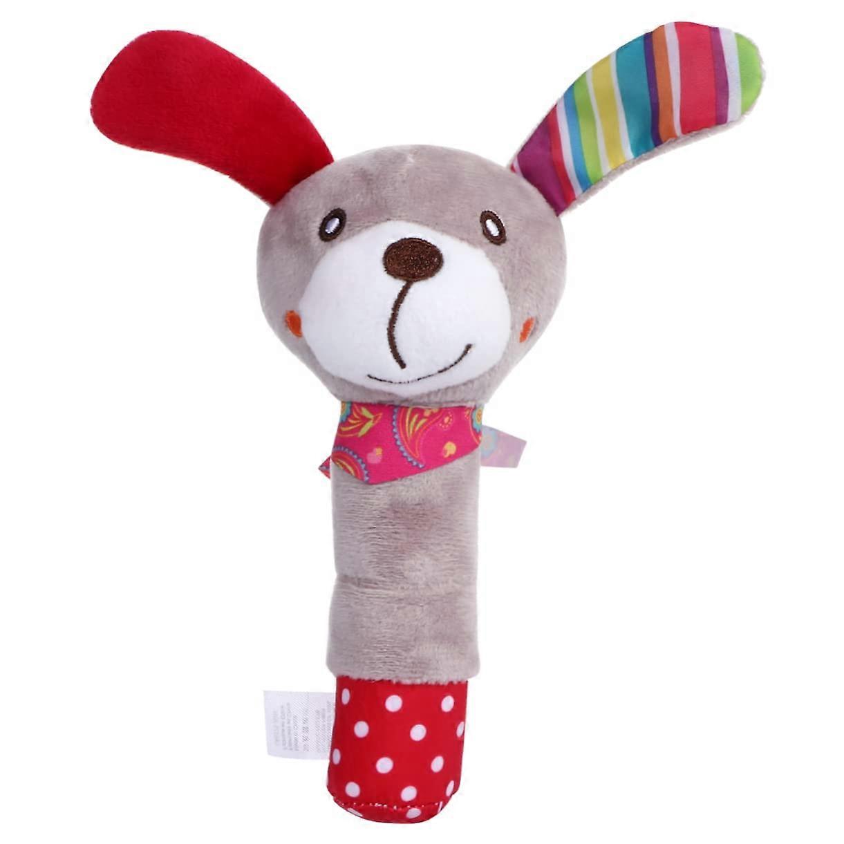 Soft Baby Toy Dog Shape Sensory Sound Toy for Toddlers Promotes Color Recognition and Animal Understanding