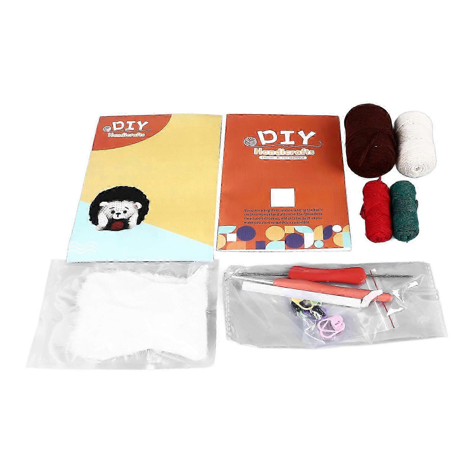 Crochet Kit for Beginners - Cute Hedgehog Shape Crochet Starter Kit with Step By Step Video Tutorials
