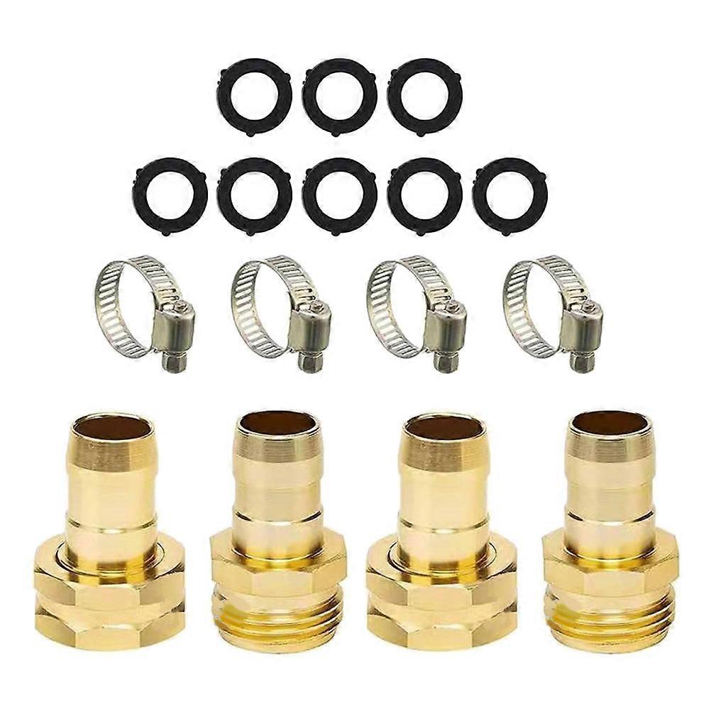 Durable Garden Hose Connector for Repair Kit Golden Brass and Plastic Compatible with Most Hoses 1