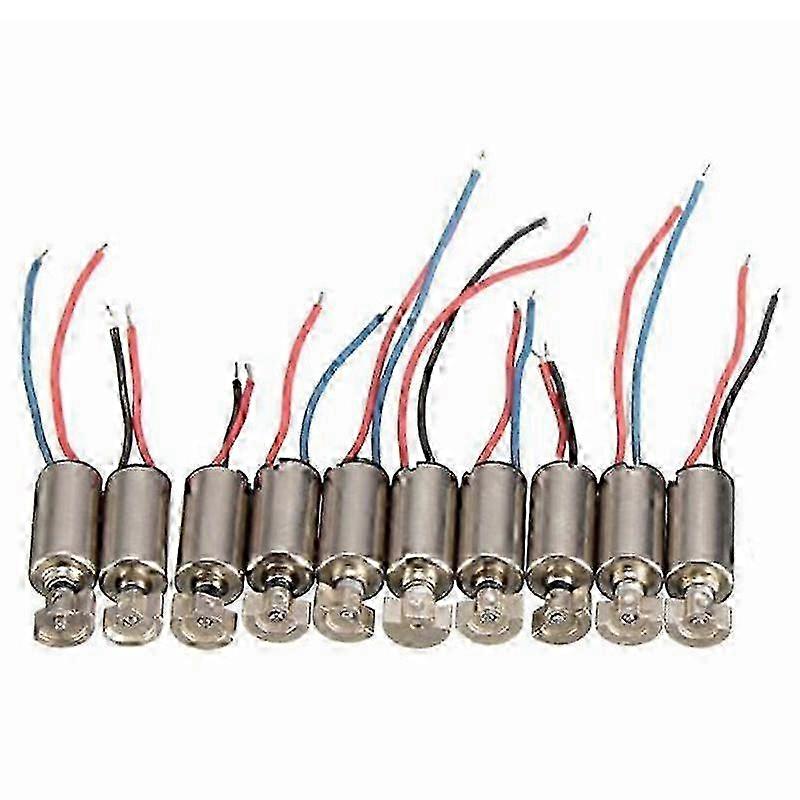 10 Pack of Tiny Cell Phone Coreless Vibrating Motors 4x8mm DC 1.5-3V RC Toys Vibrator