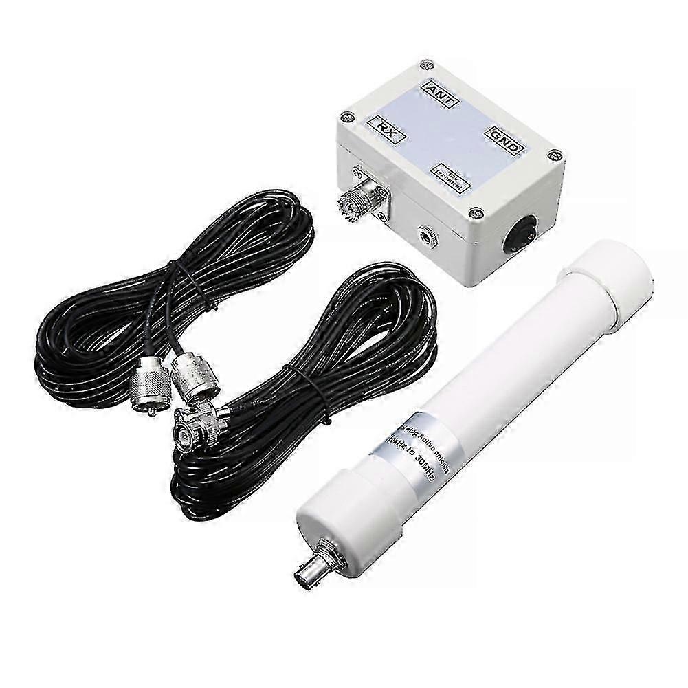 Active Receiving Antenna Mini Whip VLF LF HF VHF SDR Antennas with Connect Cable Signal Receive 10K