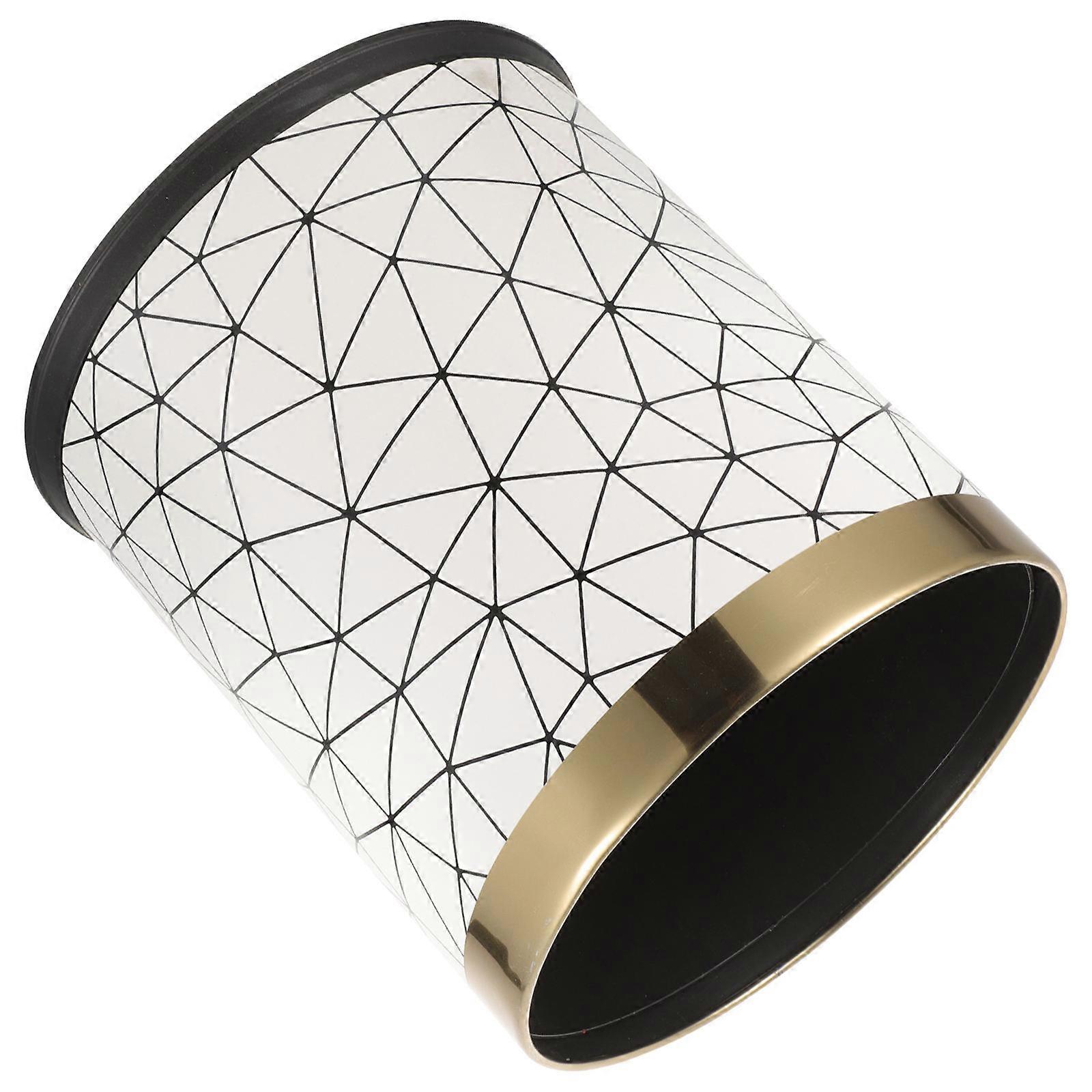 White Plastic Trash Can for Household Use Compact Size for Any Room 12.5 x 10 x 15 inches