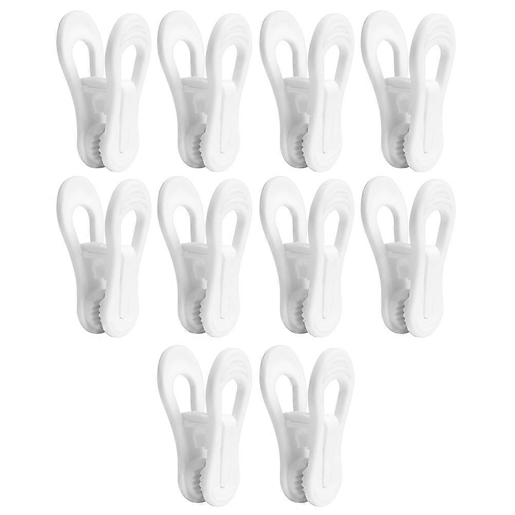 10pcs Hanger Clips Clothes Clips Plastic Clothespins Sock Clips for Laundry