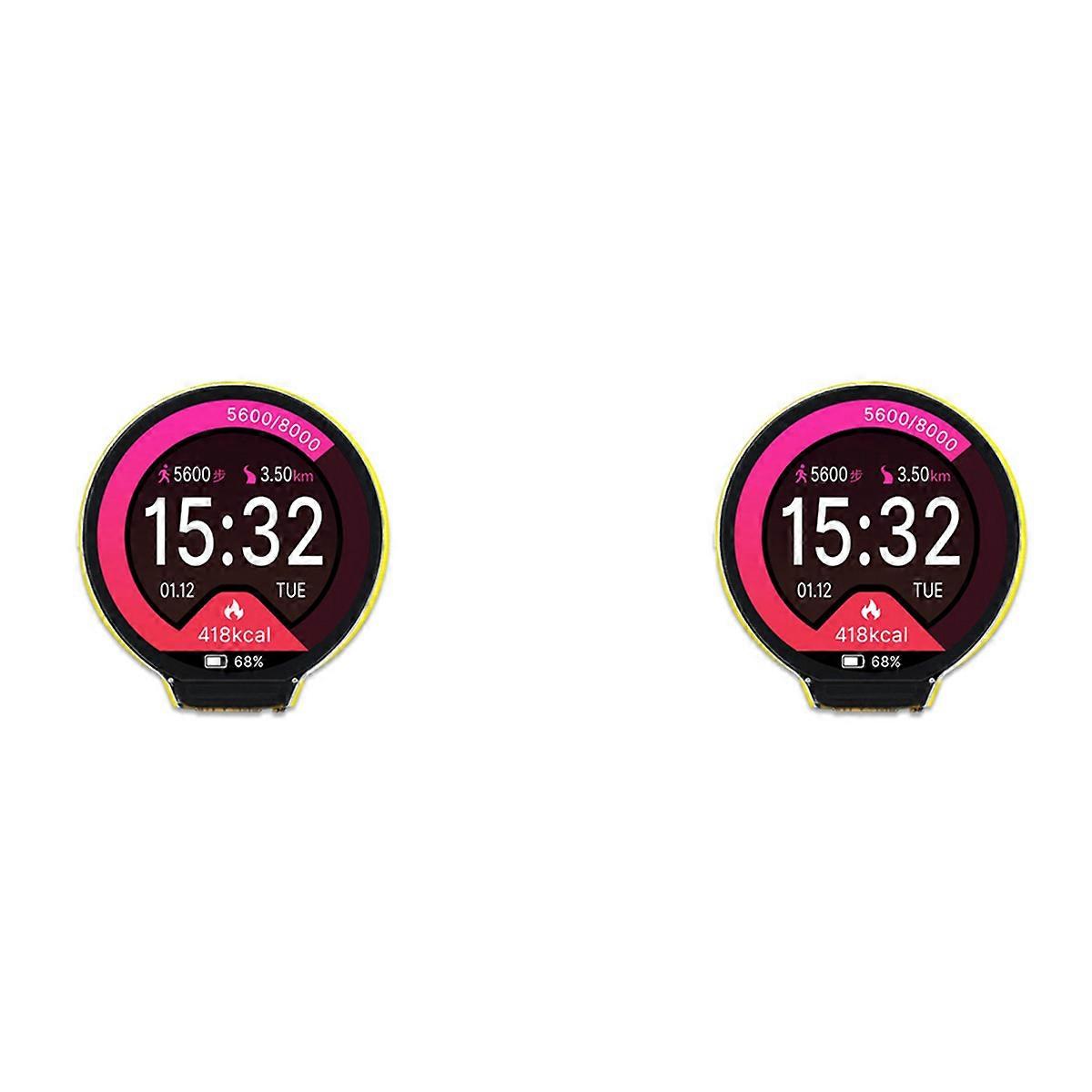 2X ESP32-C3 Development Board 1.28 Inch Round LCD Display Screen with Wifi Bluetooth Module No Touch