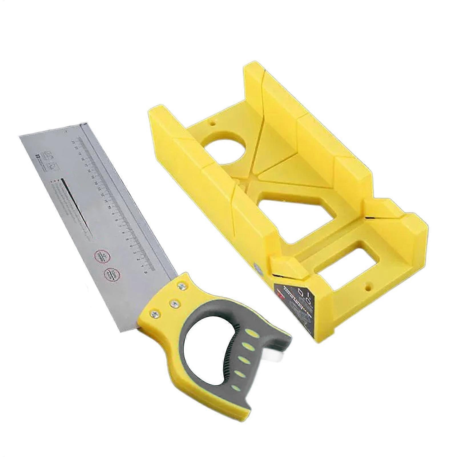 Hand Mitre Saw with Box, 45 Degree Angle Cutting Tool Portable Angle Cutter Tool Wood Cutter Wood Cutting Saw, Angle Saw with Comfortable Handle