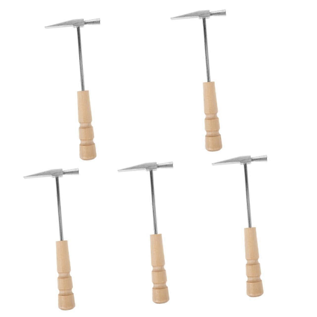 Kalimba Tuning Hammer Percussion Tool 15.50X6.50X2.00CM Silver x5