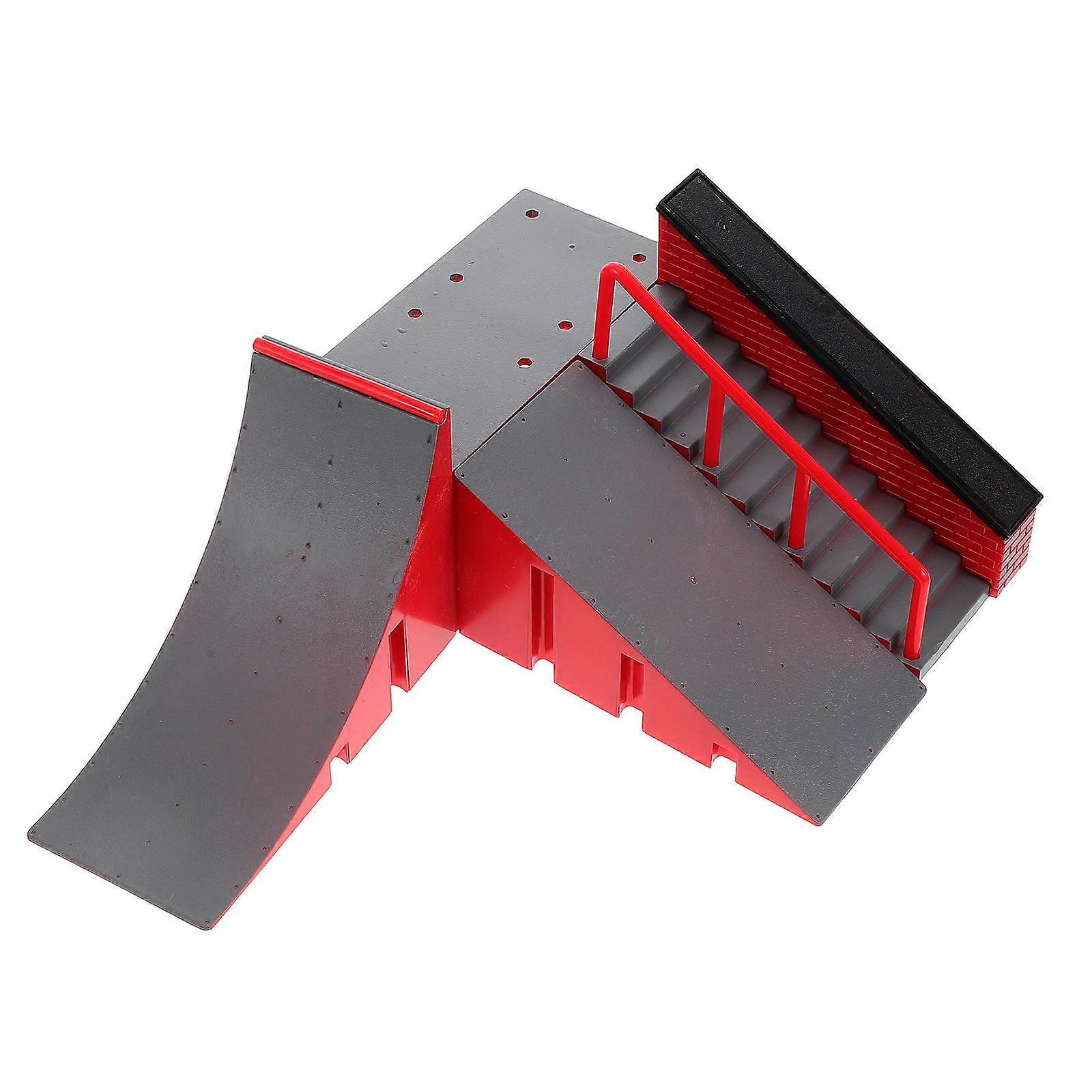 Ramp for Skateboard Multi 27.00X22.00X11.50CM Plastic Finger Skatepark Ramp Collection 1Pack