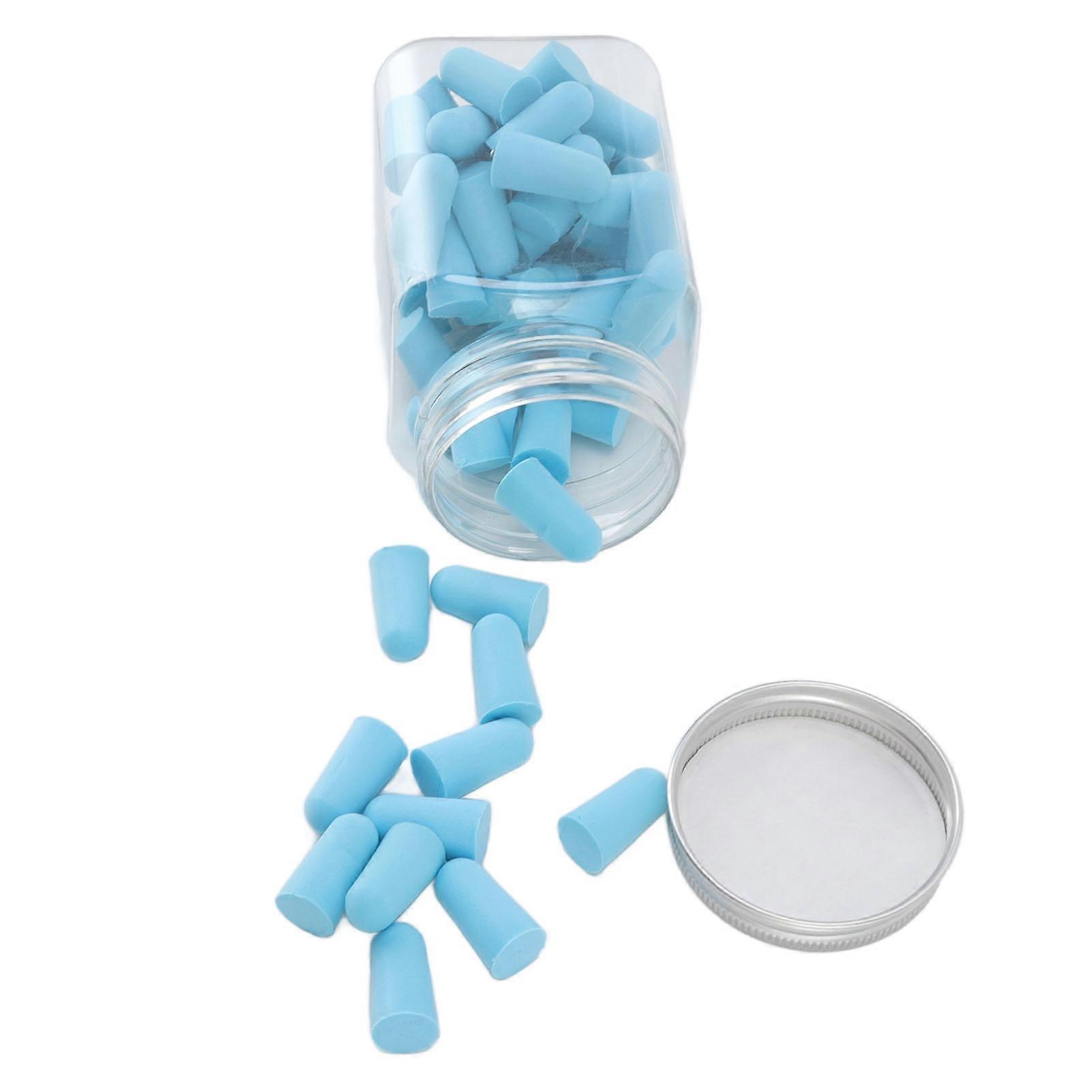 60Pcs Earplugs Sponge Soft Sound Blocking Noise Reduction Earplugs for All Noisy Events Blue