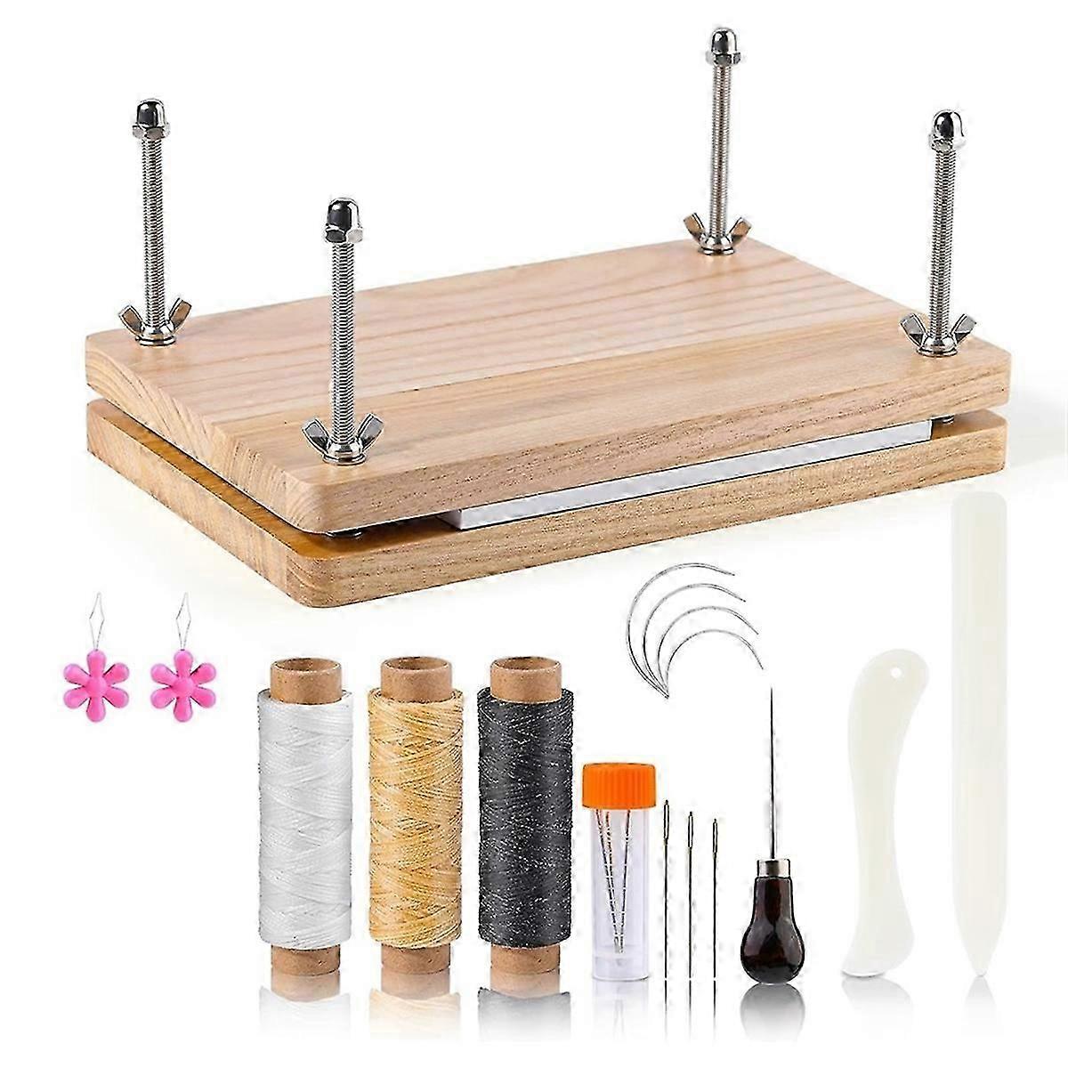 Book Press, Book Binding Kits,Bookbinding Supplies,Book Binding Kit for Beginners Bone Folder Tool f