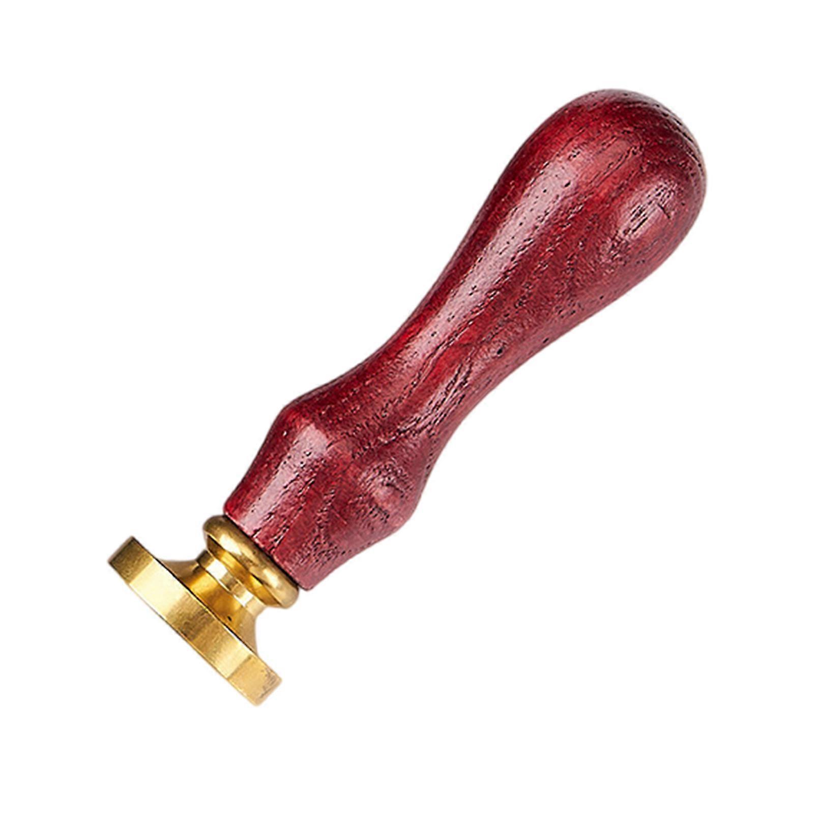 Replaceable Seal Stamp Head with Wood Handle, Scrapbooking Seal Stamp for Envelope Invitations Craft Embellishments Multicolor