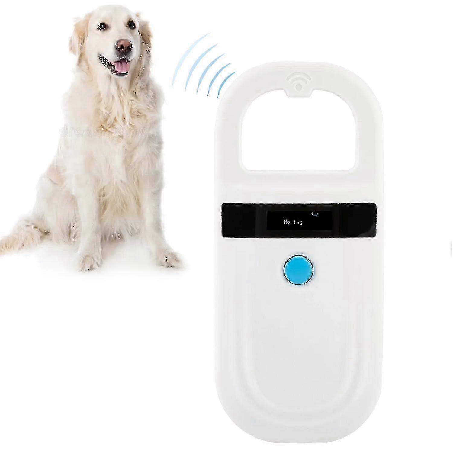 2025 Microchip Reader, Rechargeable Pet RFID EMID Micro Chip Reader Scanner 134.2kHz 125kHz 15 Digits Supports for Dogs Cats Pigs Animal 6.14