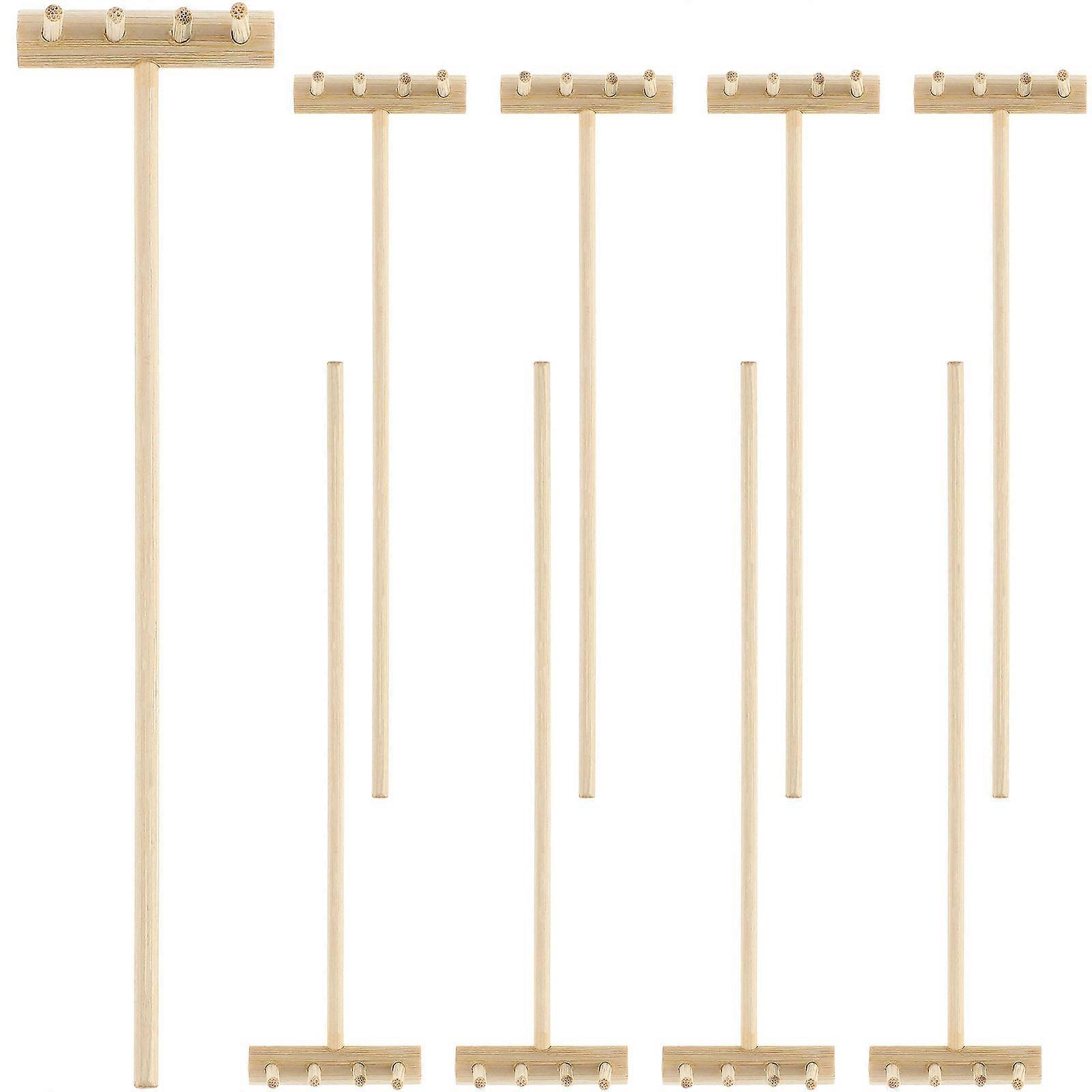 8 Pcs Garden Rake Tools Mini Bamboo Zen Sand Rake Sand Push Tools Kits Sandbox Desktop Accessories Ornament