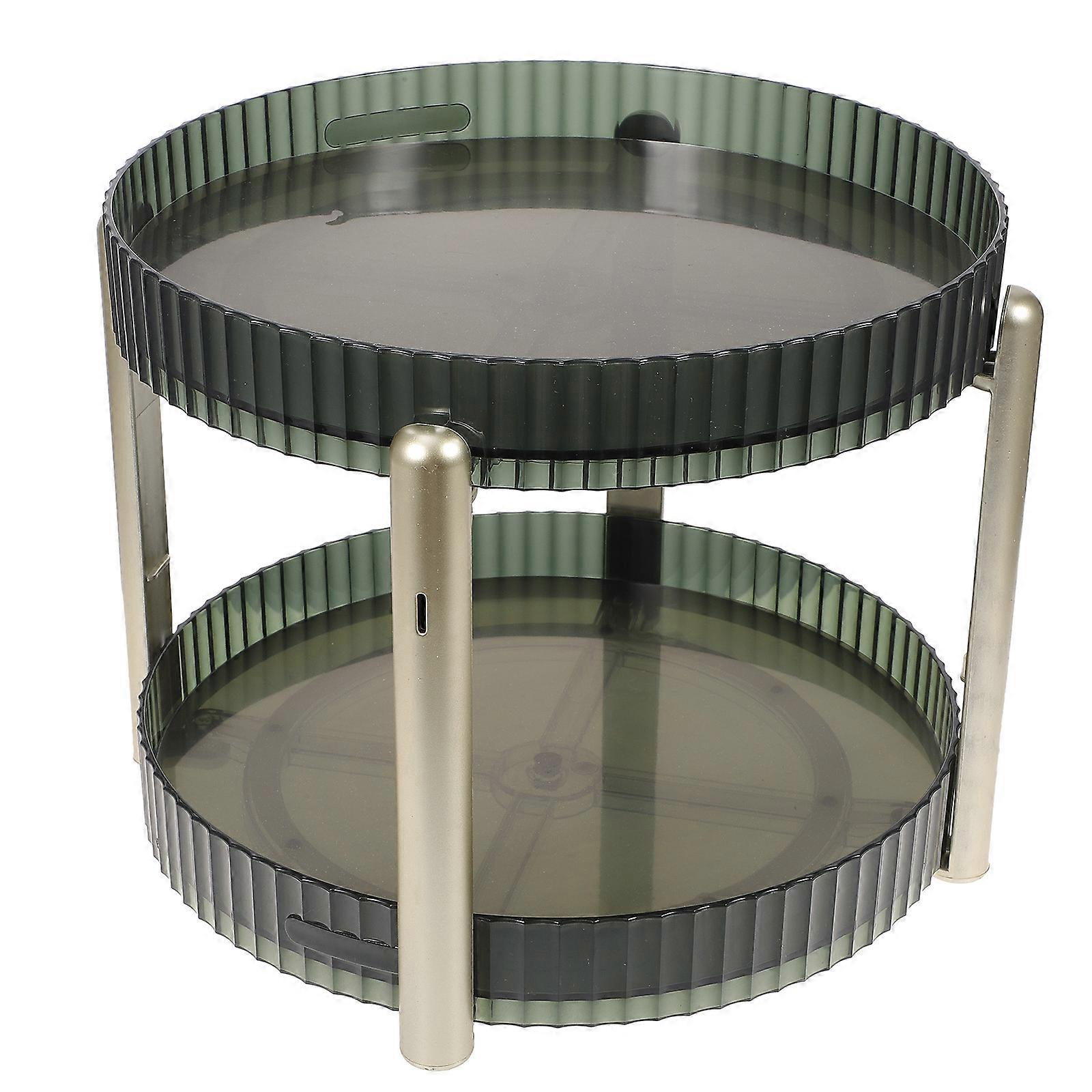 Rotating Shelf Organizer Cosmetic Storage Rack Practical Green 1Set