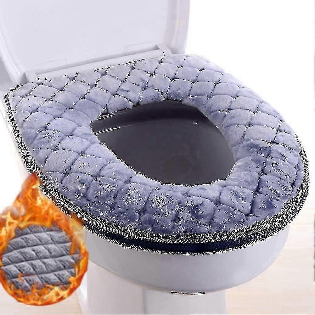 WC-Sitzbezug, waschbar weich warm badekissen grau - NNIU