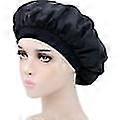 Satin Night Cap - 1 Piece Black