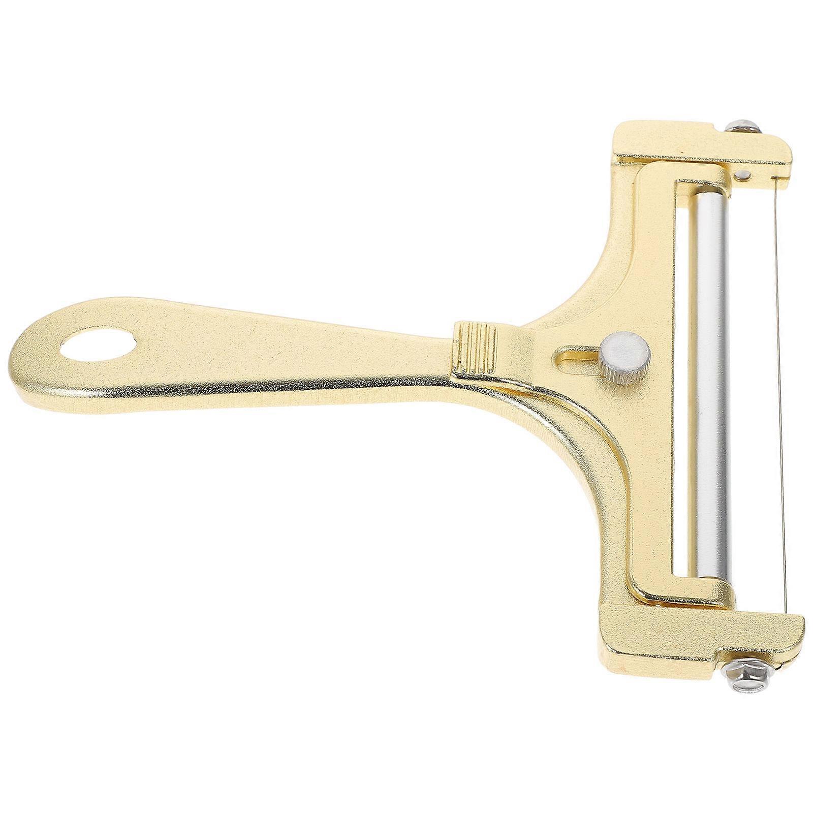 Wire Cheese Made of Zinc Alloy and Stainless Steel Golden Color for Home Use 1 Set Adjustable Hand Held