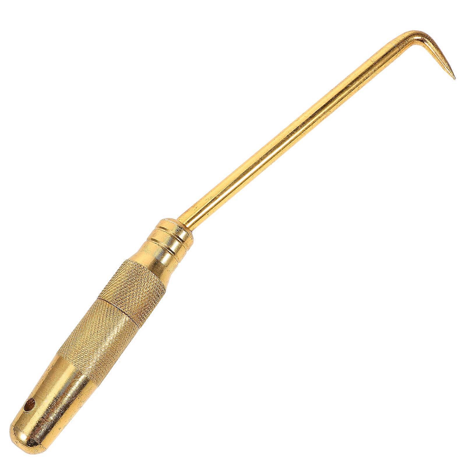 Portable Rebar Tie Tool Fence Hook Tool Construction Site Golden 24.00X2.00X2.00CM Steel Tie Rebar Semi-Automatic Design 1Pack