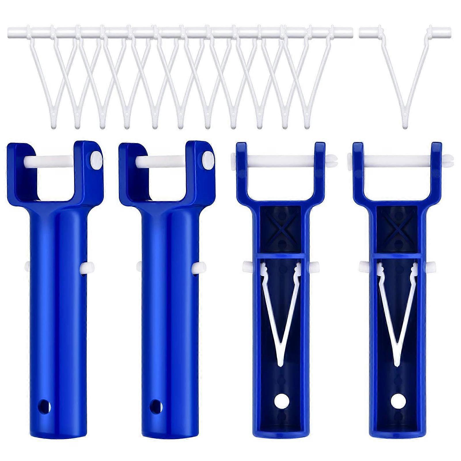 Swimming Pool Clips, VShaped Pool Hooks for Poles, Stainless Steel Clips, Swimming Pool Spa Brush, Double Pin Spring Button Clip