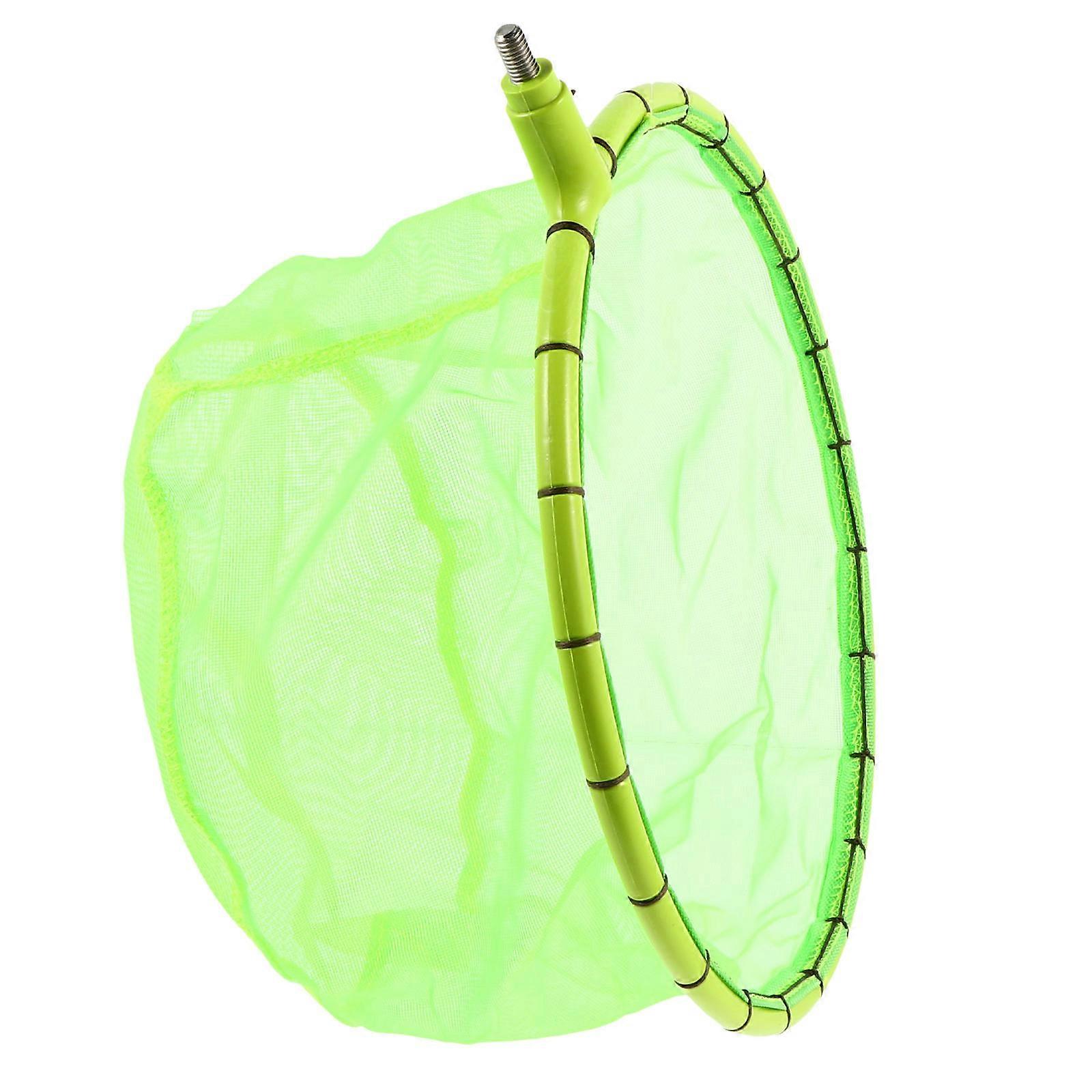 Portable Fishing Net Head Dip Net Fluorescent Green 10.2x10.2x0.4in Scale Protection Ocean Fishing 1Pack