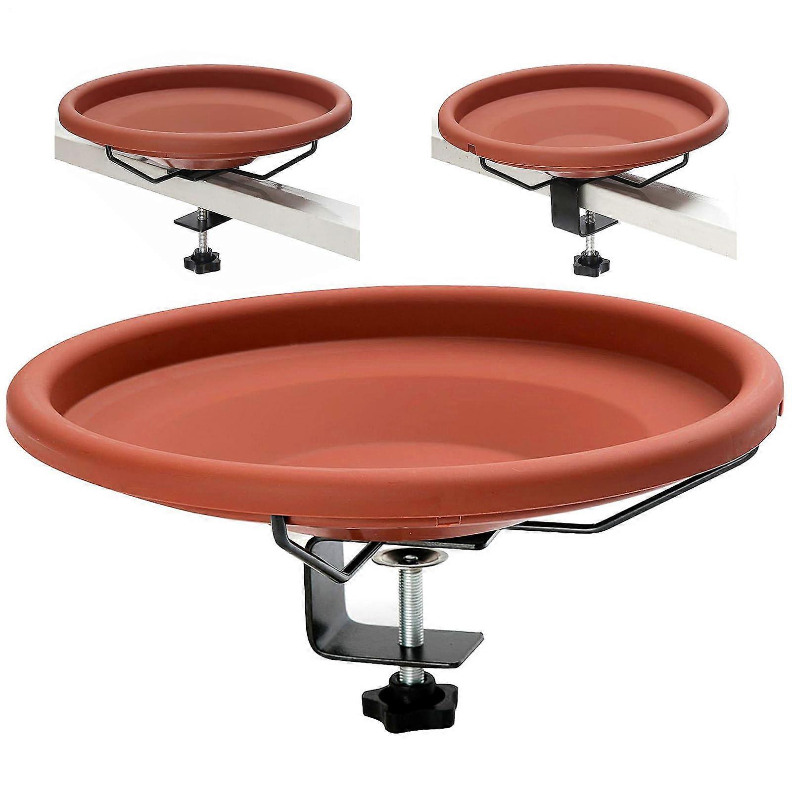 Bird Bath Balcony Railing, Bird Bath for Garden with Bracket