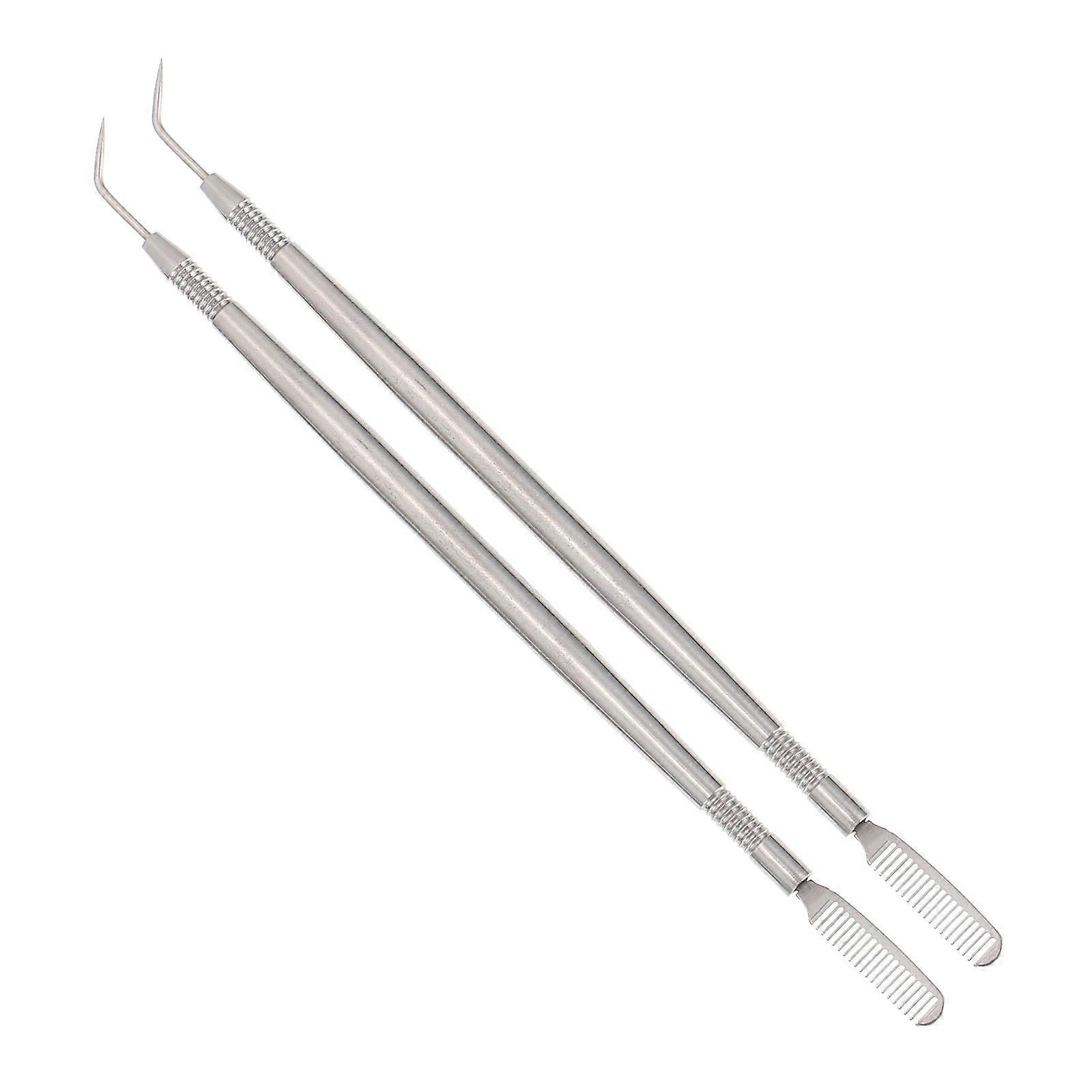 Here's a refined and professional product description based on your input:

 

**2PCS Stainless Steel Lifting Tool & Multipurpose Eyebrow Combs –