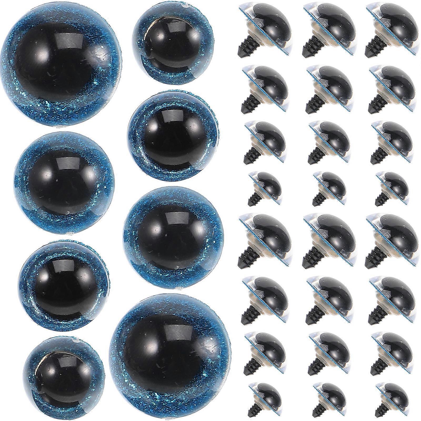 Versatile 40Pcs Blue Craft Eyeballs Designed For Holiday Decor And Practical Use In Stuffed Animals For DIY Lovers