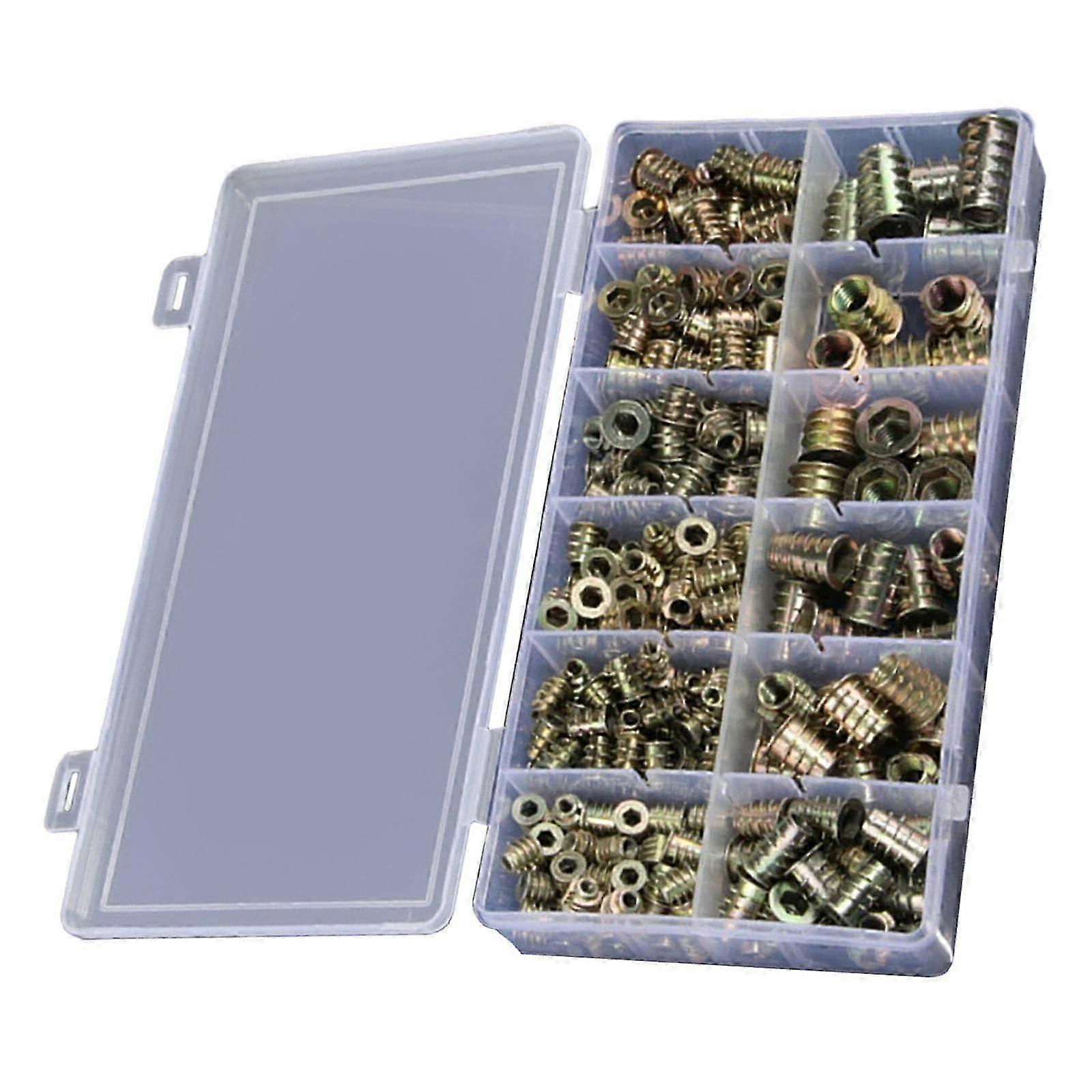273x Threaded Insert Nuts, Threaded Insert Assortment Kit Wood Insert Assortment