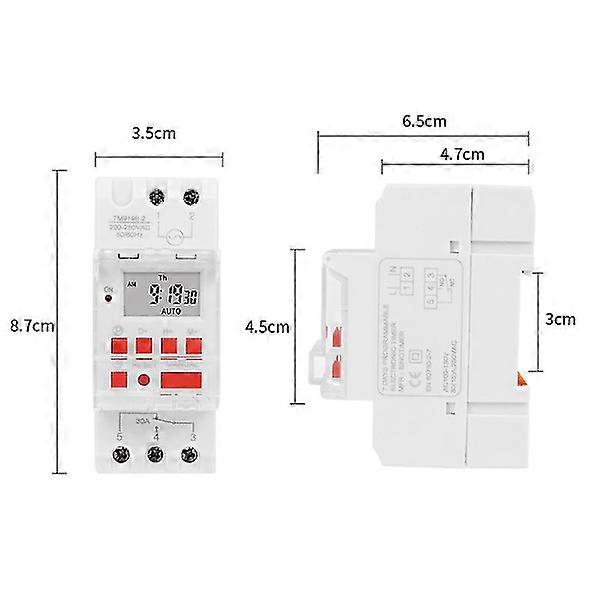 Sinotimer Tm919b 220V 30A Programmable Digital Timer Switch DIN Automatic Cycle Time Control F