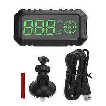 Compteur de vitesse GPS de voiture Affichage HUD avec boussole et alarme de survitesse