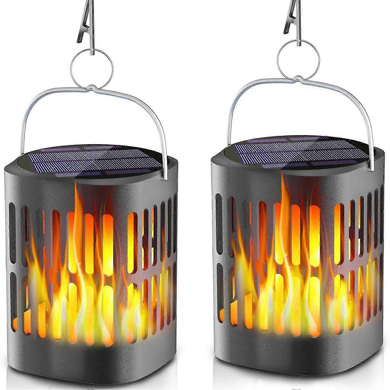 2pcs Solar Garden Flame Lights (96LED)