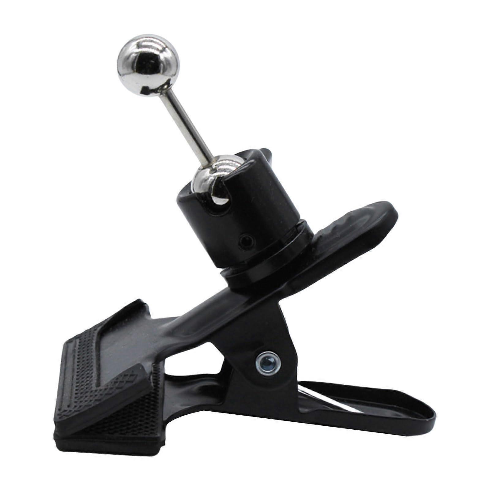 Clamp Holder Round 360-Degree Adjustable Metal Clamp With Phone Clip 1/4-Inch Thread Interface Tripod Camera Clip