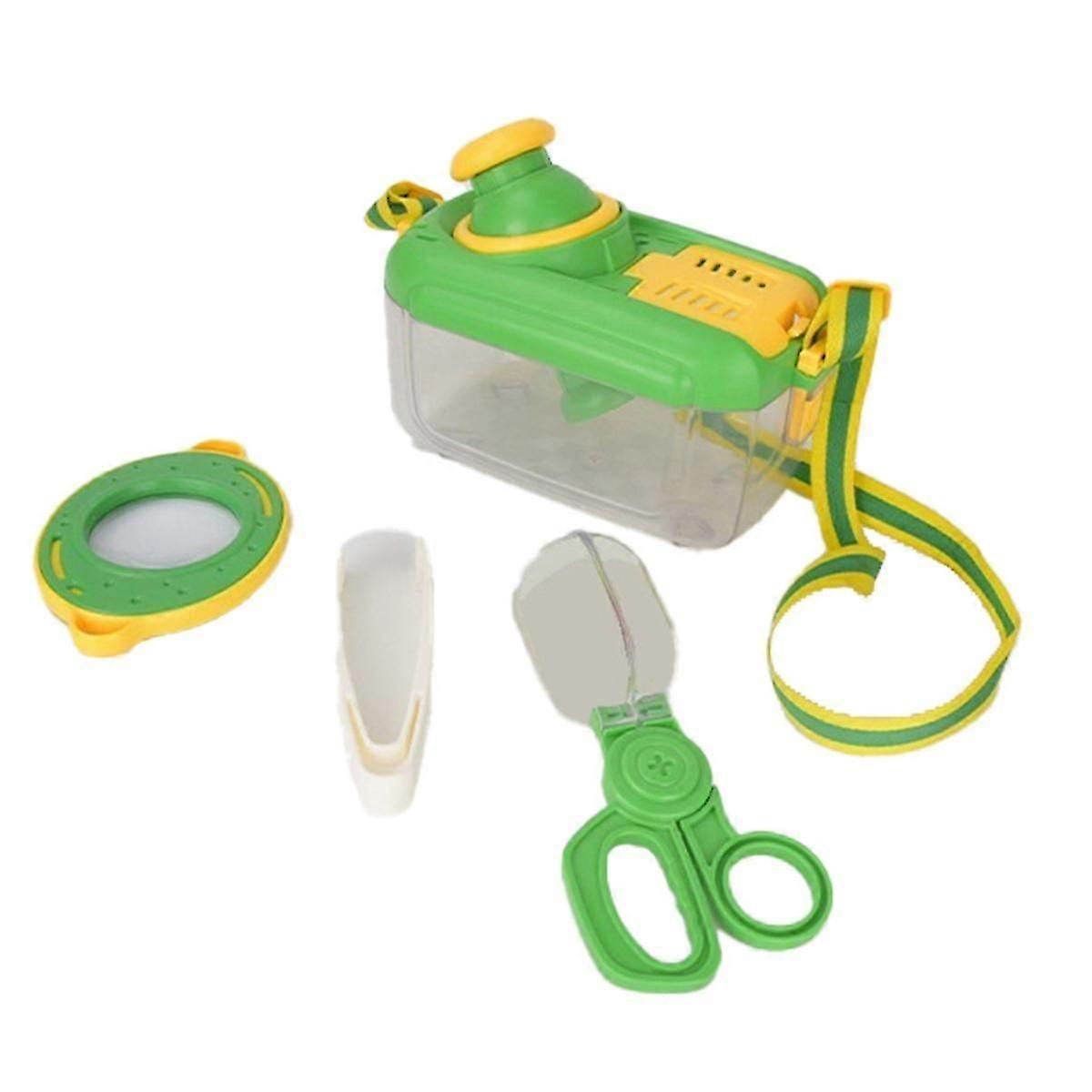 Outdoor Insect Observation Box Toy for Children Magnifying Glass Insect Trap Net Adventure Experiment Set
