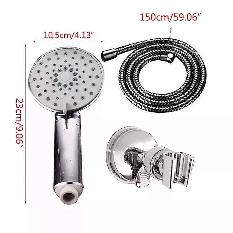 M89B Handheld Shower Set Water Spray Head Bathroom/Shower Accessories Multiple Functions, One Key 5-Speed Universal Interface