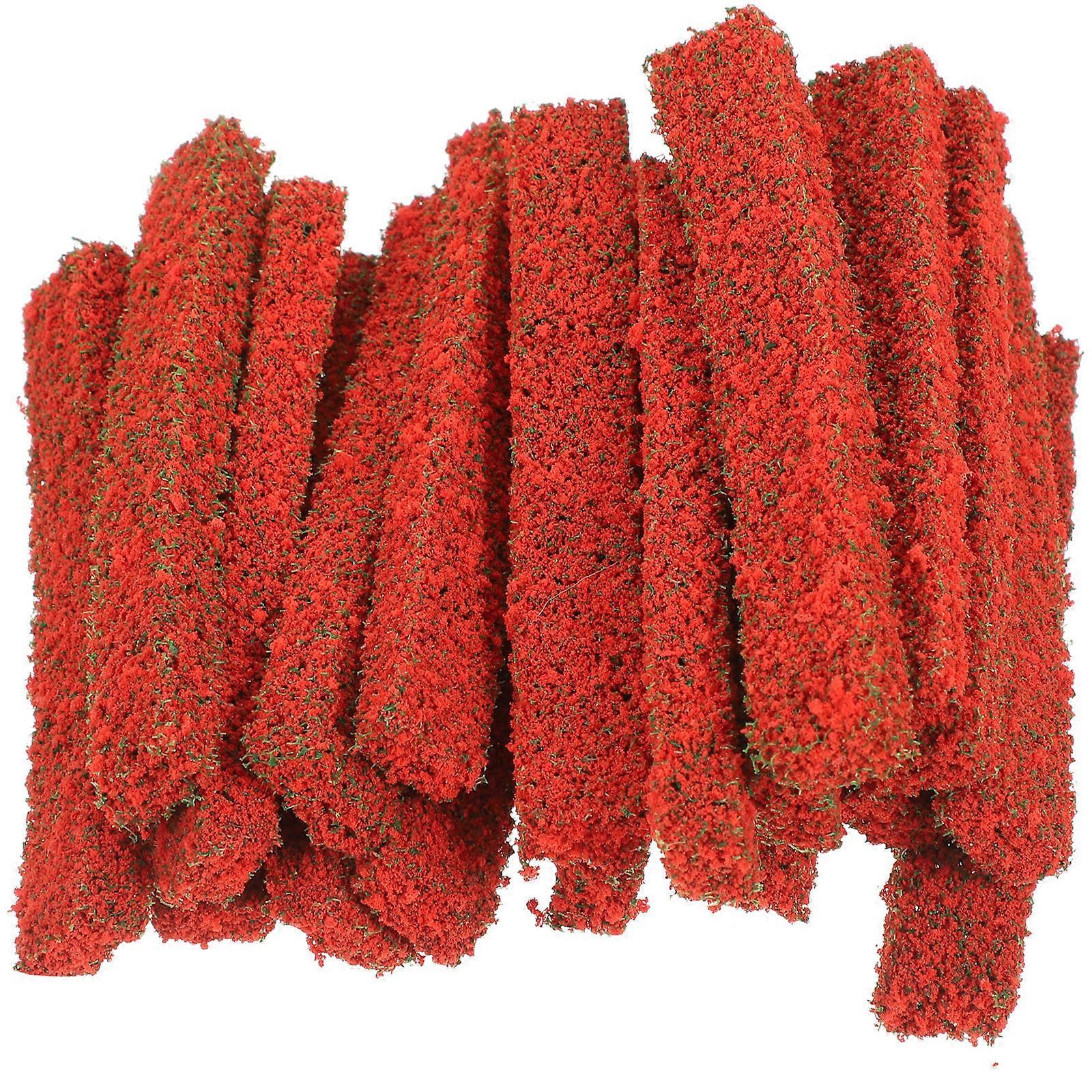 20pcs Mini Flower Cluster for Doll Use Bright Sponge Material Tiny Plants Craft