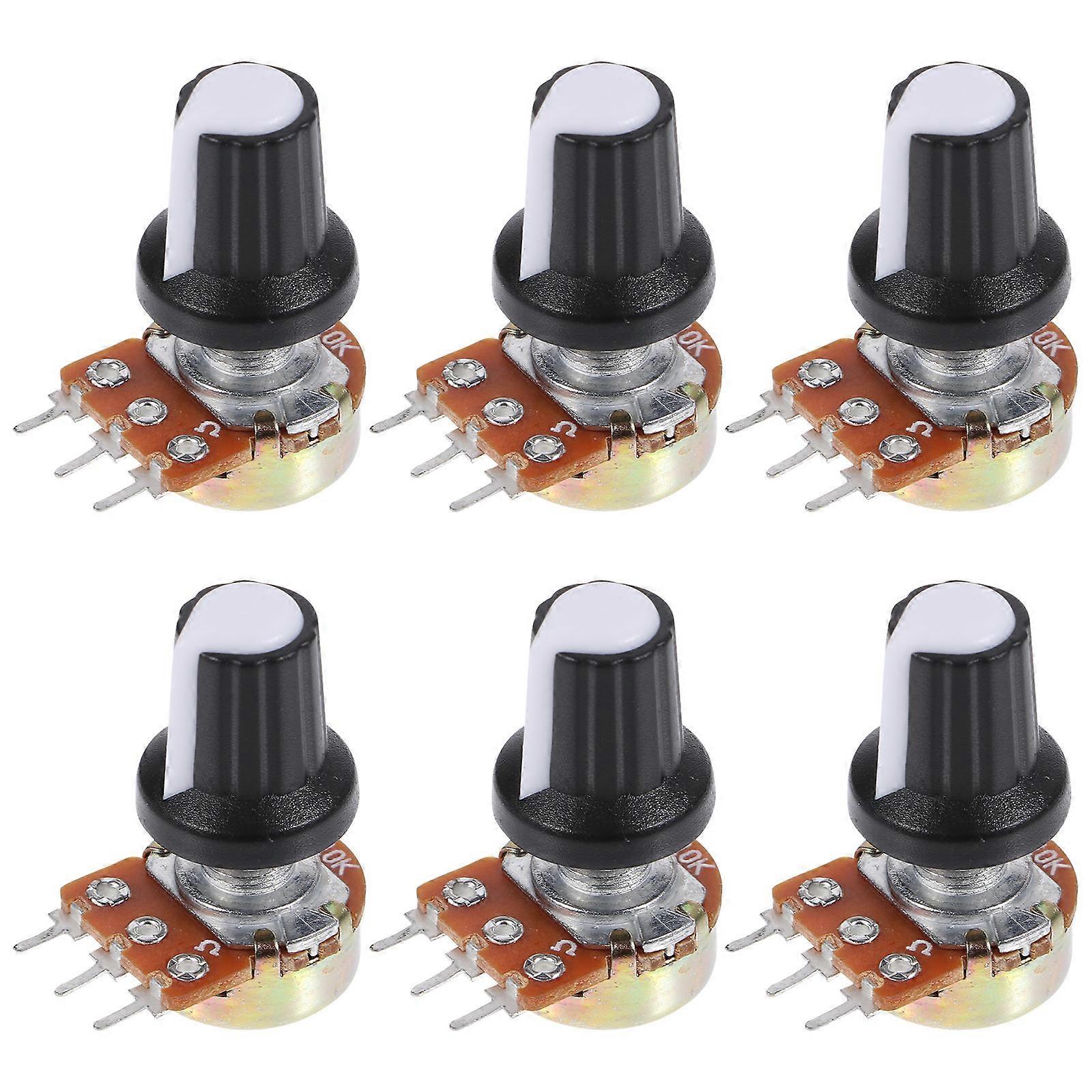 10Pcs Ohm Adjustable Linear Rotary Potentiometer with Knob