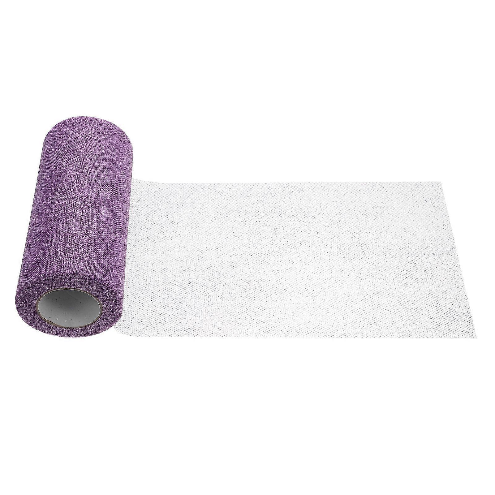 Festival Craft Ribbons For Wedding Celebrations 1 Roll Of Mesh Ribbons In Purple Color