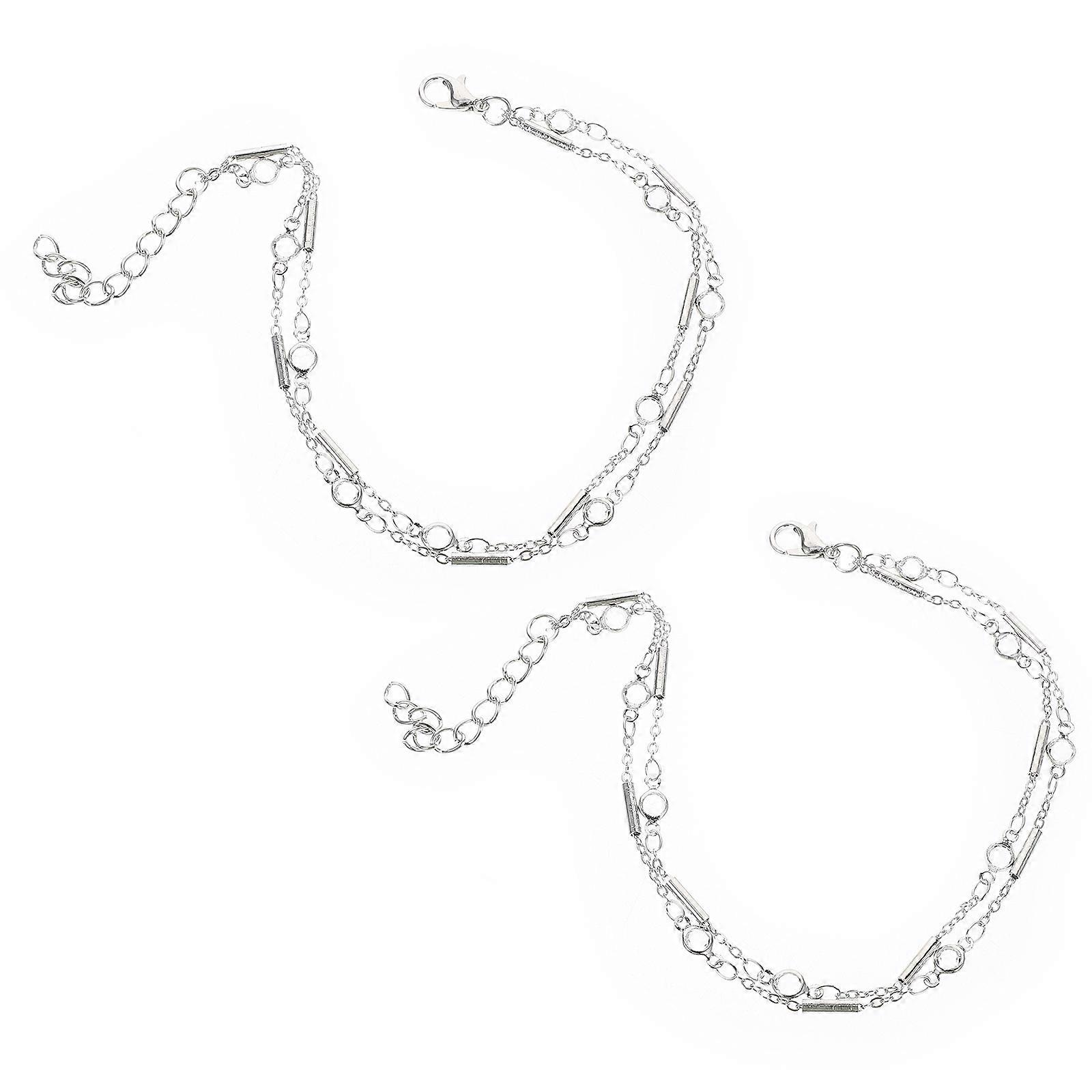 Adjustable Layered Metal Foot Chains for Women Comfortable Ankle Bracelets for Summer Beach Jewelry