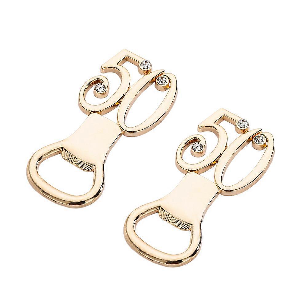 Unique Number Bottle Opener In Golden Featuring Compact Style For Home And Use 2Pcs