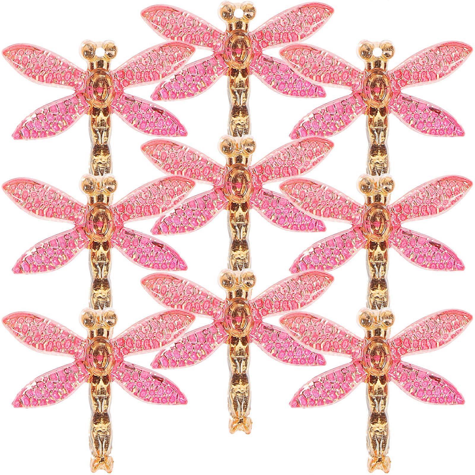 10pcs Tiny Dragonfly Charms for DIY Crafts Assorted Color Resin Lightweight Embellishments