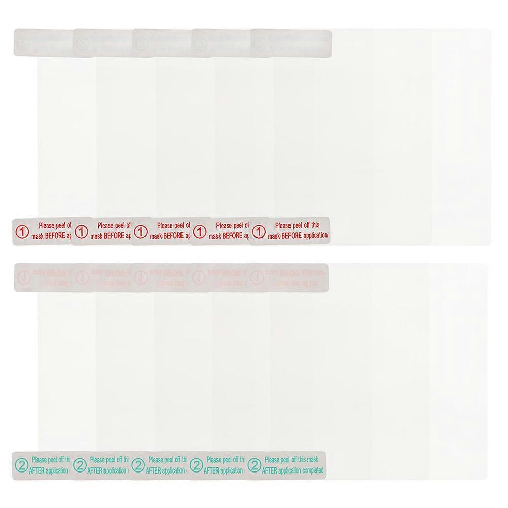 Car Sticker 10Pcs Adhesive Transparent Rectangular Vehicle Use Interior Accessory For Driving