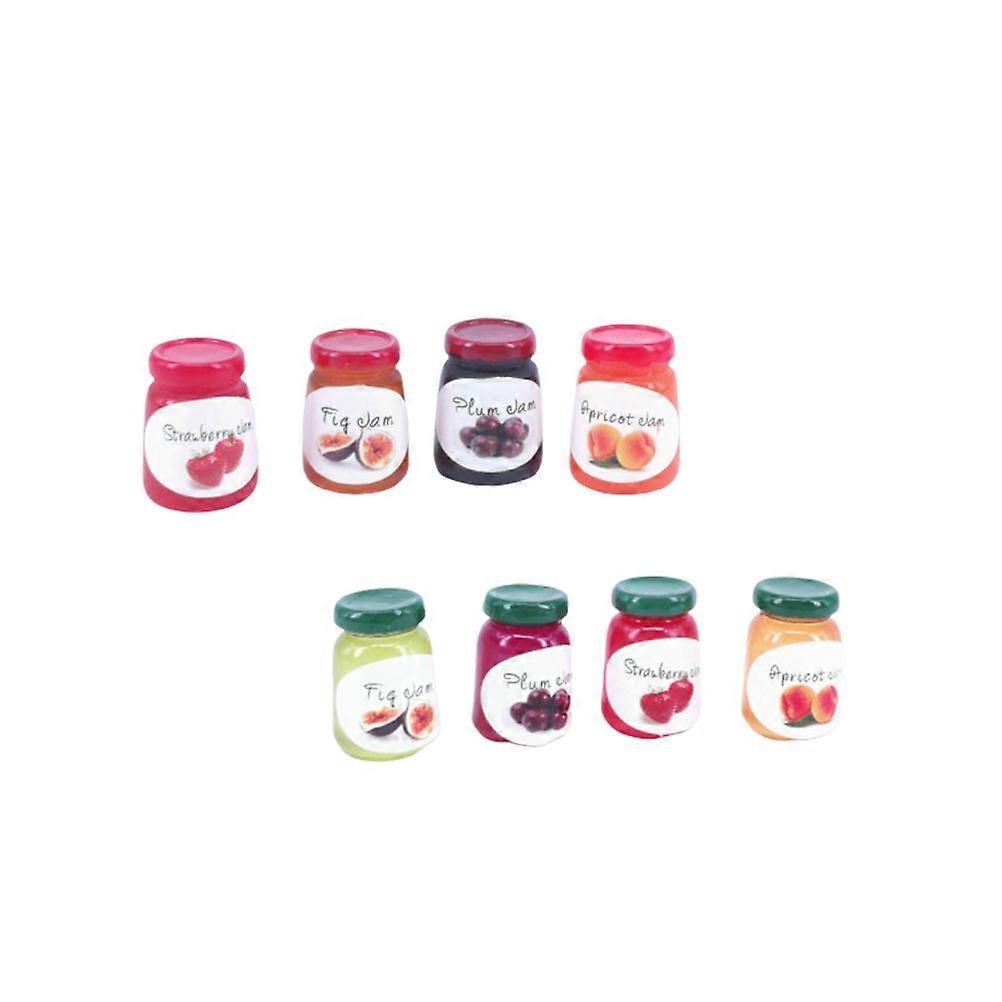 Miniature Food Prop Dollhouse Kitchen Interior Model Micro Design Assorted Color 8Set