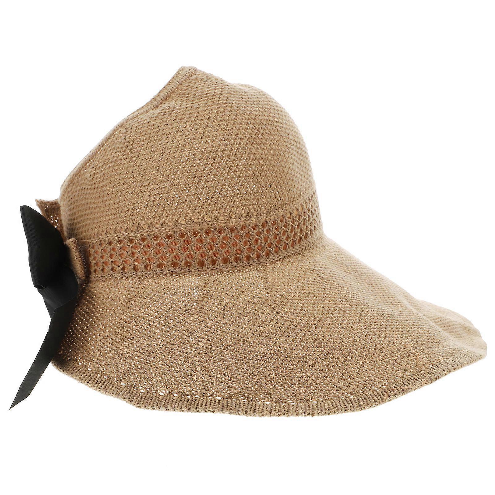 Here's a polished product description based on your input:
**Foldable Outdoor Straw Hat with Wide Brim – Stylish Sunshade Cap for Beach,