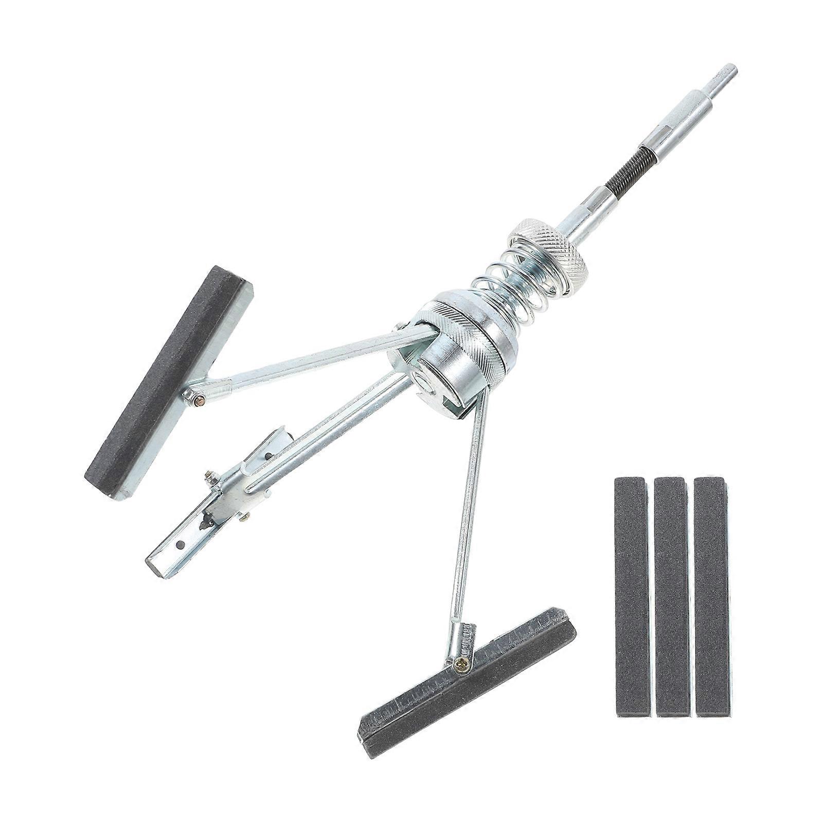 Engine Cylinder Deglazer Tool Set with Adjustable Pistion Jaw for Internal Grinding and High Efficiency Polishing, Includes Extra Stones