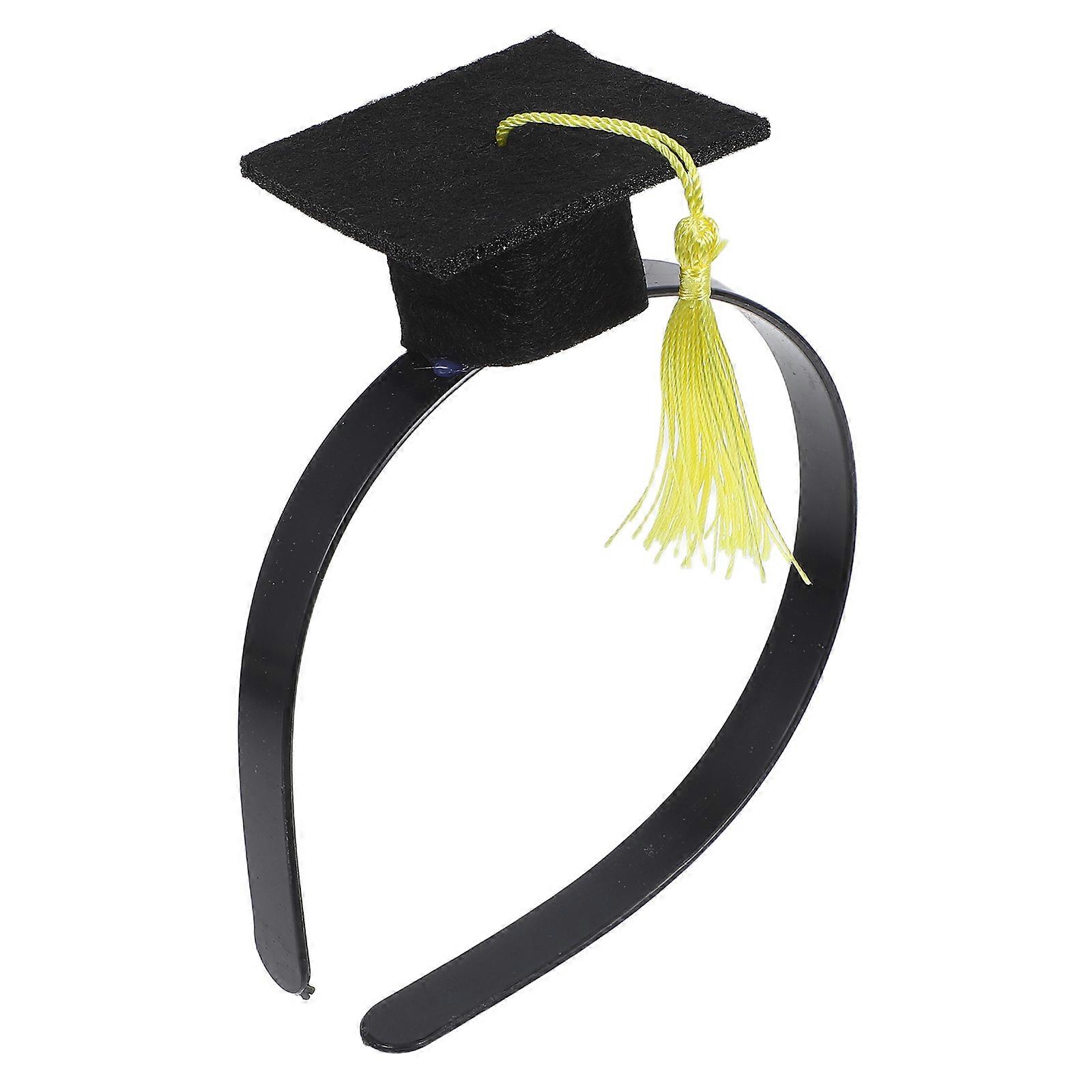 Here's a refined and marketable product description based on your input:
**Stylish Graduation Cap Headband with Tassel – Mini Bachelor Hat