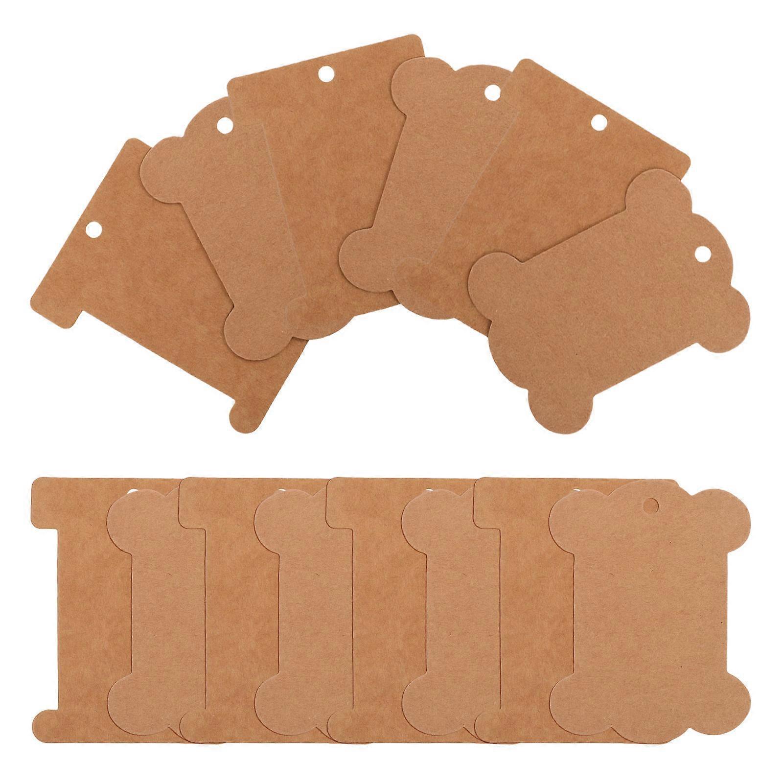 80pcs Durable Chocolate Craft Paper Bobbins for DIY Fabric Crafts and Embroidery Tools Thickened