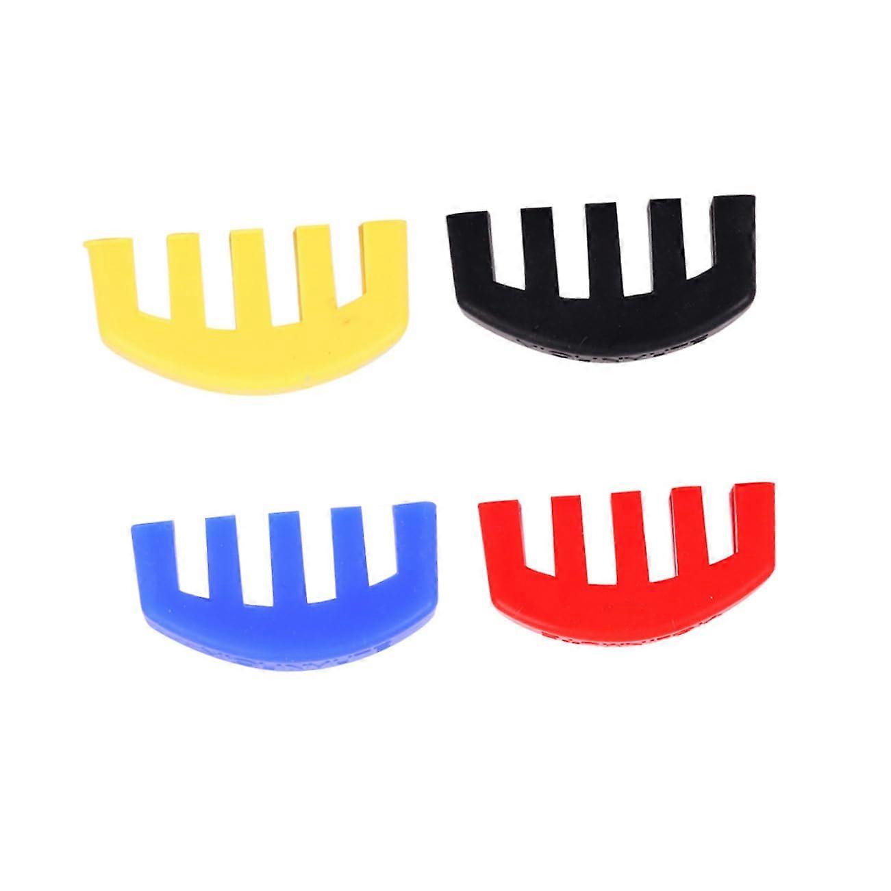 4 pieces rubber string mutes for violin blue and yellow professional practice mute