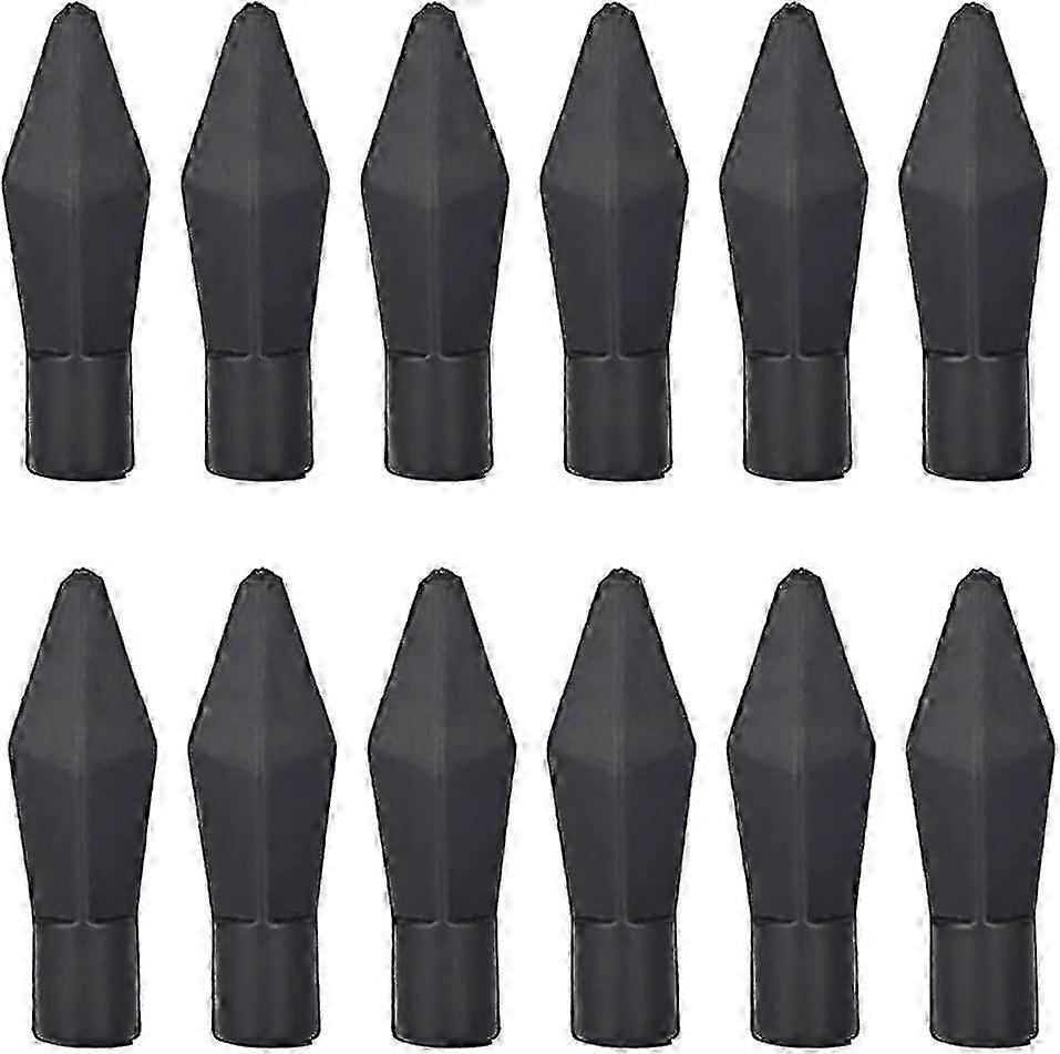 2025 Soft Rubber Practice Archery Arrowhead Glue On Target Arrow Tips For Archery(black)(12pcs)